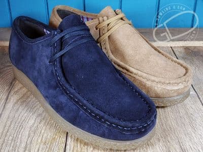 Tucker Lace-Up Shoes – in Navy and Camel