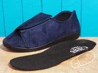 Peter padders, Wide opening mens slipper from Padders available in black or navy available online or from our Whitchurch shop on the Berkshire Hampshire border between Newbury, Winchester Basingstoke and Andover