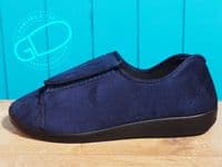 Peter padders, Wide opening mens slipper from Padders available in black or navy available online or from our Whitchurch shop on the Berkshire Hampshire border between Newbury, Winchester Basingstoke and Andover