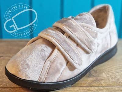 Womens Wide Fit Twin Strap Easy Entry House Shoes - Fork