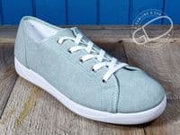 versatile 2E-4E 2V variable fit navy canvas summer shoe with pretty raised stitching and petal motif punching detail from an Db Easy b wide fit specialist near Basingstoke Hampshire.
