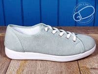 versatile 2E-4E 2V variable fit navy canvas summer shoe with pretty raised stitching and petal motif punching detail from an Db Easy b wide fit specialist near Basingstoke Hampshire.