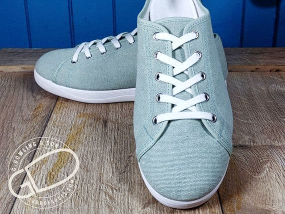 versatile 2E-4E 2V variable fit navy canvas summer shoe with pretty raised stitching and petal motif punching detail from an Db Easy b wide fit specialist near Basingstoke Hampshire.