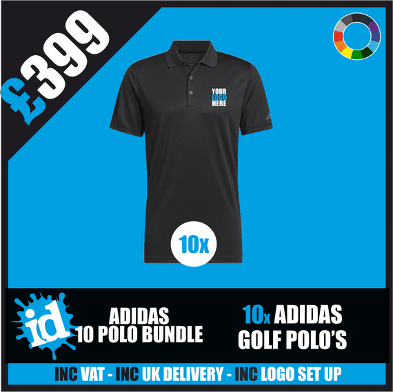 10 Adidas Golf Polos Bundle