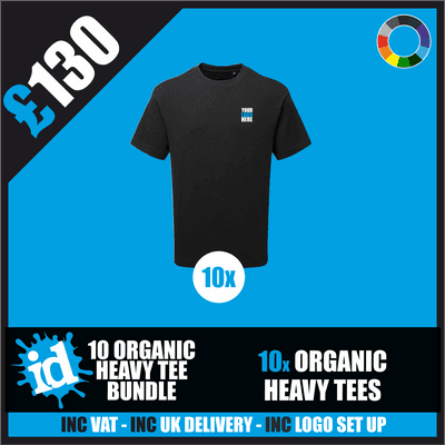 10 Organic Heavy T-Shirt Bundle