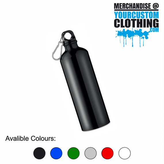 100 Single wall aluminium bottle with carabineer Bundle