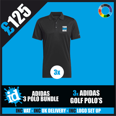 3 Adidas Golf Polos Bundle