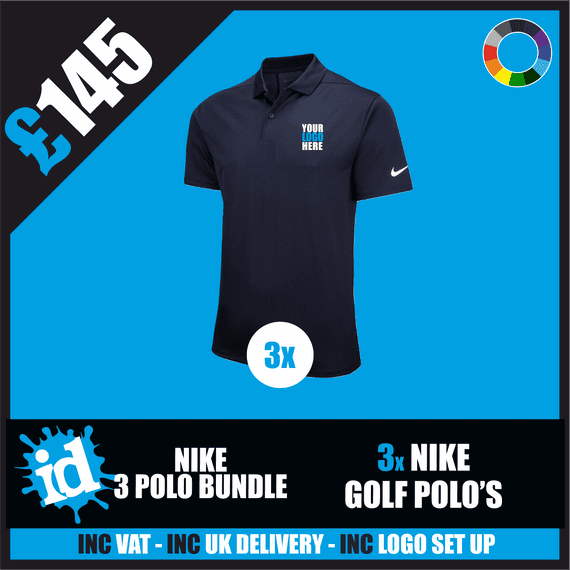 3 Nike Golf Polos Bundle