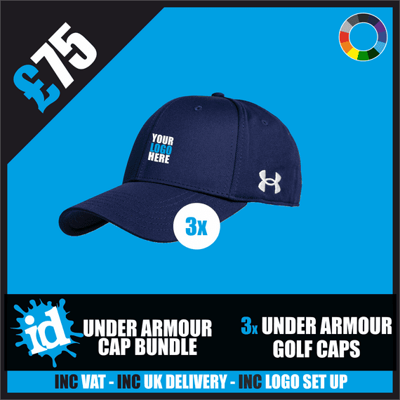 3 Under Armour Golf Cap Bundle