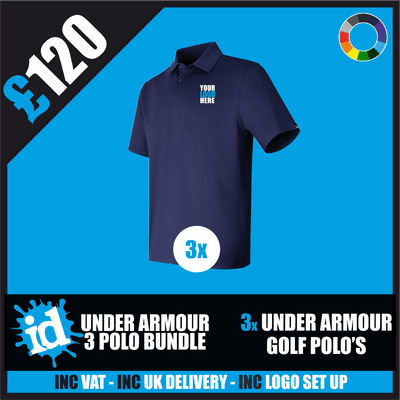 3 Under Armour Golf Polos Bundle