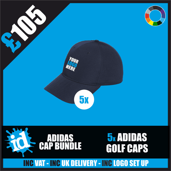 5 Adidas Golf Cap Bundle