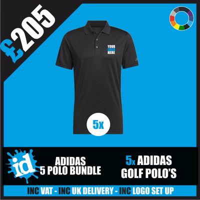 5 Adidas Golf Polos Bundle