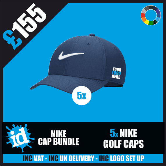 5 Nike Golf Cap Bundle