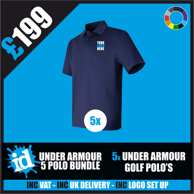 5 Under Armour Golf Polos Bundle