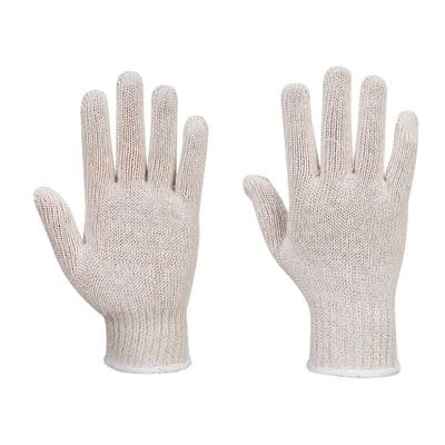Portwest A030 - String Knit Liner Glove (300 Pairs) White