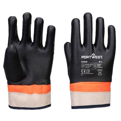 Portwest A148 - Grip 13 Nitrile High Dotted glove  Orange/Black