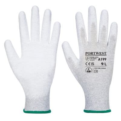 Portwest A199 - Antistatic PU Palm Glove  Grey