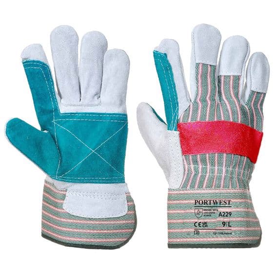 Portwest A229 - Classic Double Palm Rigger Glove Green