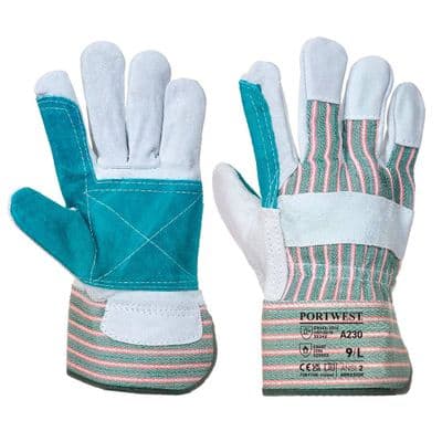 Portwest A230 - Double Palm Rigger Glove Grey