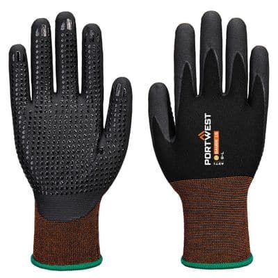 Portwest A371 - GP Grip 15 Nitrile Micro Foam Dotted  Black