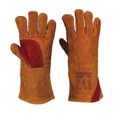 Portwest A530 - Reinforced Welding Gauntlet Brown