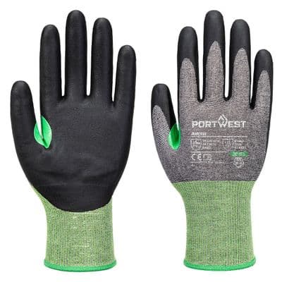 Portwest A636 - CS Cut C18 Nitrile Glove  Grey/Black