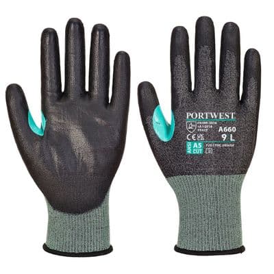 Portwest A660 - CS Cut E18 PU Glove  Black