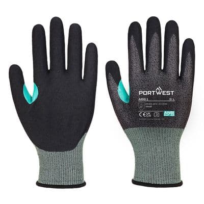 Portwest A661 - CS Cut E18 Nitrile Glove  Black