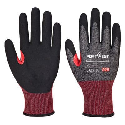 Portwest A673 - CS Cut F18 Nitrile Glove  Black