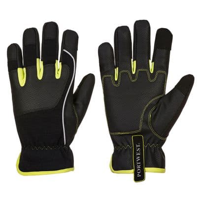 Portwest A771 - PW3 Tradesman Glove  Black/Yellow