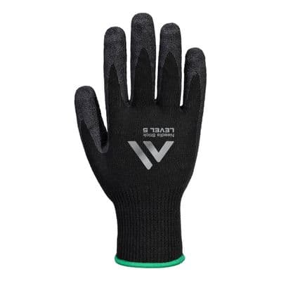 Portwest A793 - Needle Stick F10 Latex Crinkle Glove Black