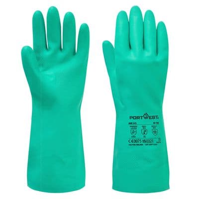 Portwest A810 - Nitrosafe Chemical Gauntlet  Green