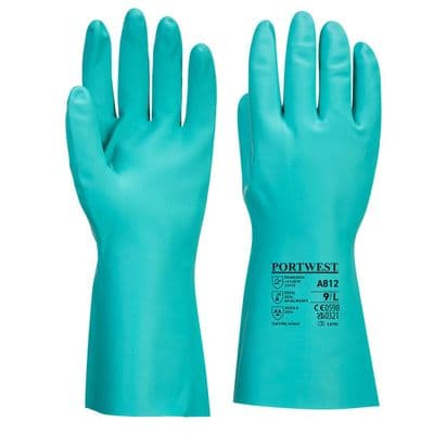 Portwest A812 - Nitrosafe Plus Chemical Gauntlet  Green