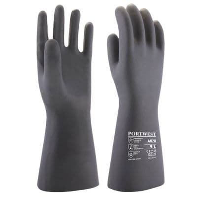Portwest A820 - Neoprene Chemical Gauntlet  Black