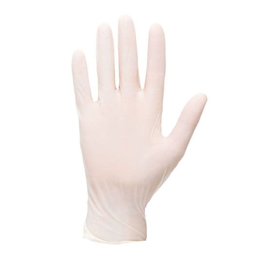 Portwest A910 - Powdered Latex Disposable Glove (Pk100)  White