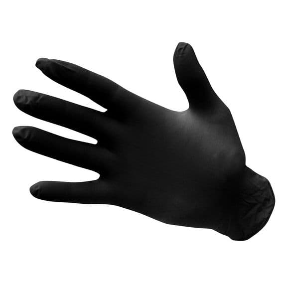 Portwest A925 - Powder Free Nitrile Disposable Glove (Pk100)  Black