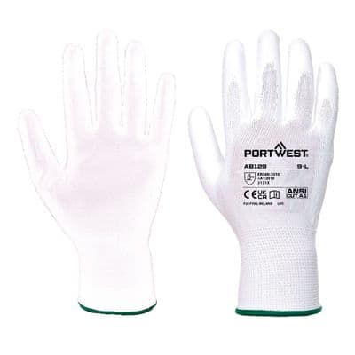 Portwest AB129 - PU Palm Glove (288 Pairs)  White