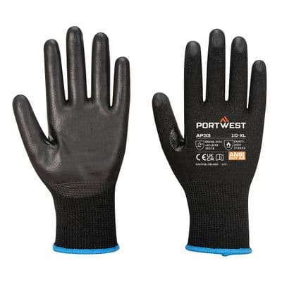 Portwest AP33 - LR15 PU Touchscreen Glove (Pk12)  Black
