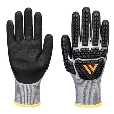 Portwest AP54 - Impact F13 Nitrile Foam Waterproof Glove  Grey/Black