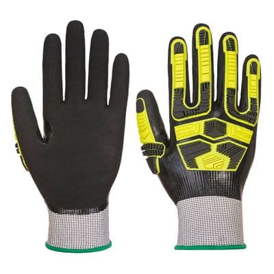 Portwest AP55 - Waterproof HR Cut Impact Glove  Grey/Black