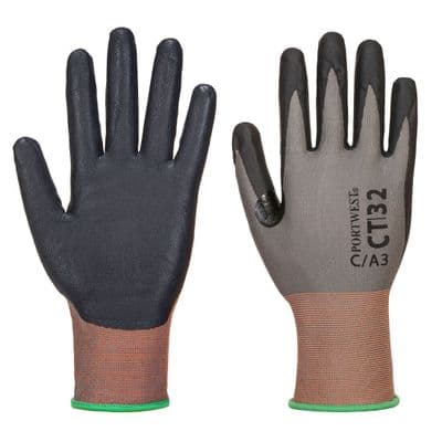 Portwest CT32 - CT Cut C18 Nitrile Glove  Grey/Black