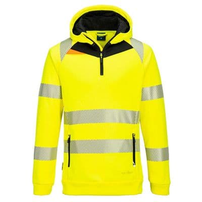 Portwest DX4 Hi-Vis 1/4 Zip Hoodie