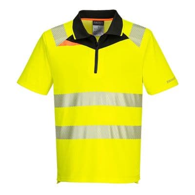 Portwest DX412 - DX4 Hi-Vis Zip Polo Shirt