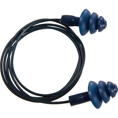 Portwest EP07 - Detectable TPR Corded Ear Plugs (50 Pairs)  Blue