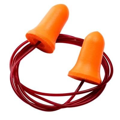 Portwest EP09 - Bell Comfort PU Foam Ear Plugs Corded (200 Pairs)  Orange