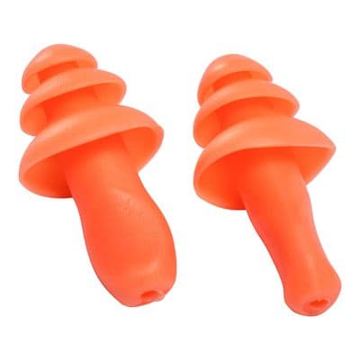 Portwest EP10 - Reusable TPR Ear Plugs (50 Pairs)  Orange