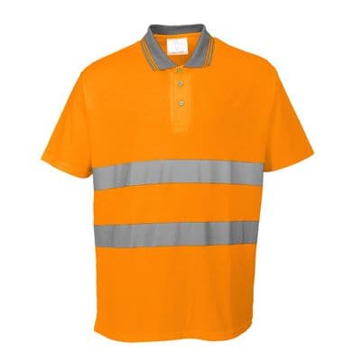 Portwest Hi-Vis Cotton Comfort Polo Shirt (1)