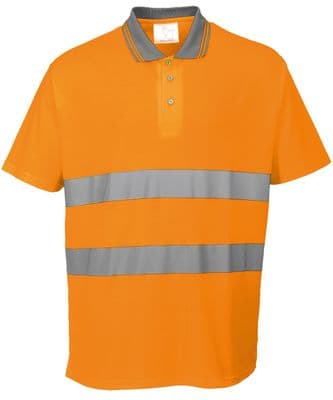 Portwest Hi-Vis Cotton Comfort Polo Shirt