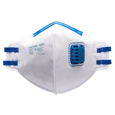 Portwest P251 - FFP2 Valved Fold Flat Respirator (Pk20)  White