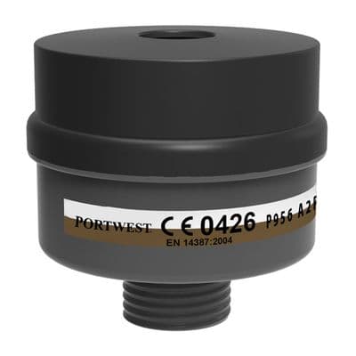 Portwest P956 - A2P3 Combination Filter Universal Thread (Pk4)  Black